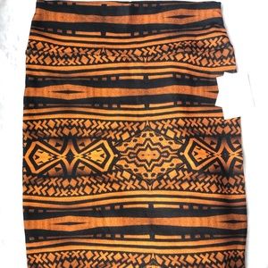 Lularoe Cassie black and orange Halloween skirt